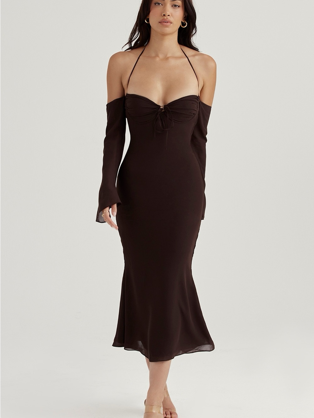 House of CB Naomi Halter Dress Espresso
